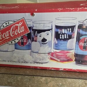 Vintage Coca-Cola Glasses Set
